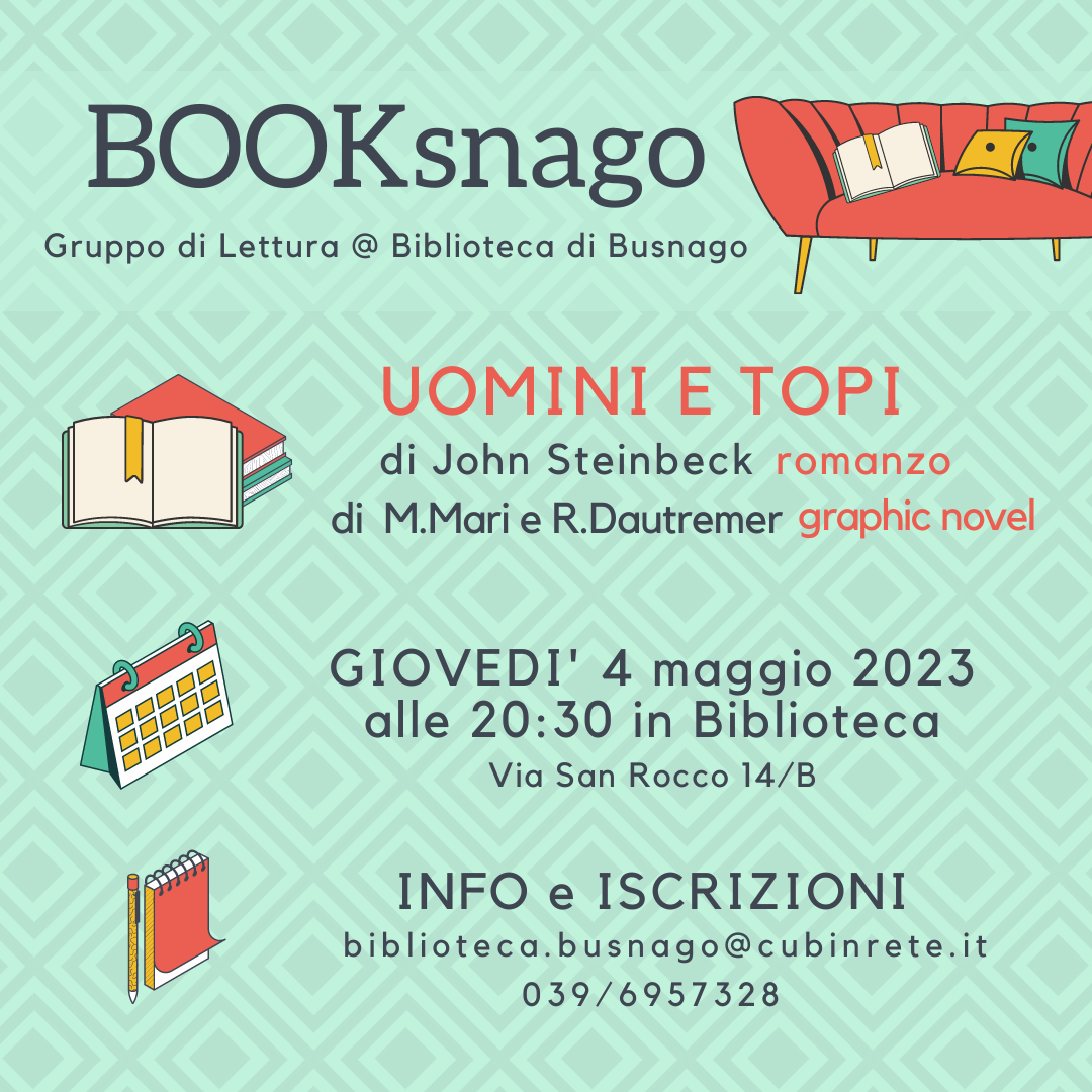 BOOKsnago: nuovo appuntamento 4 maggio 2023