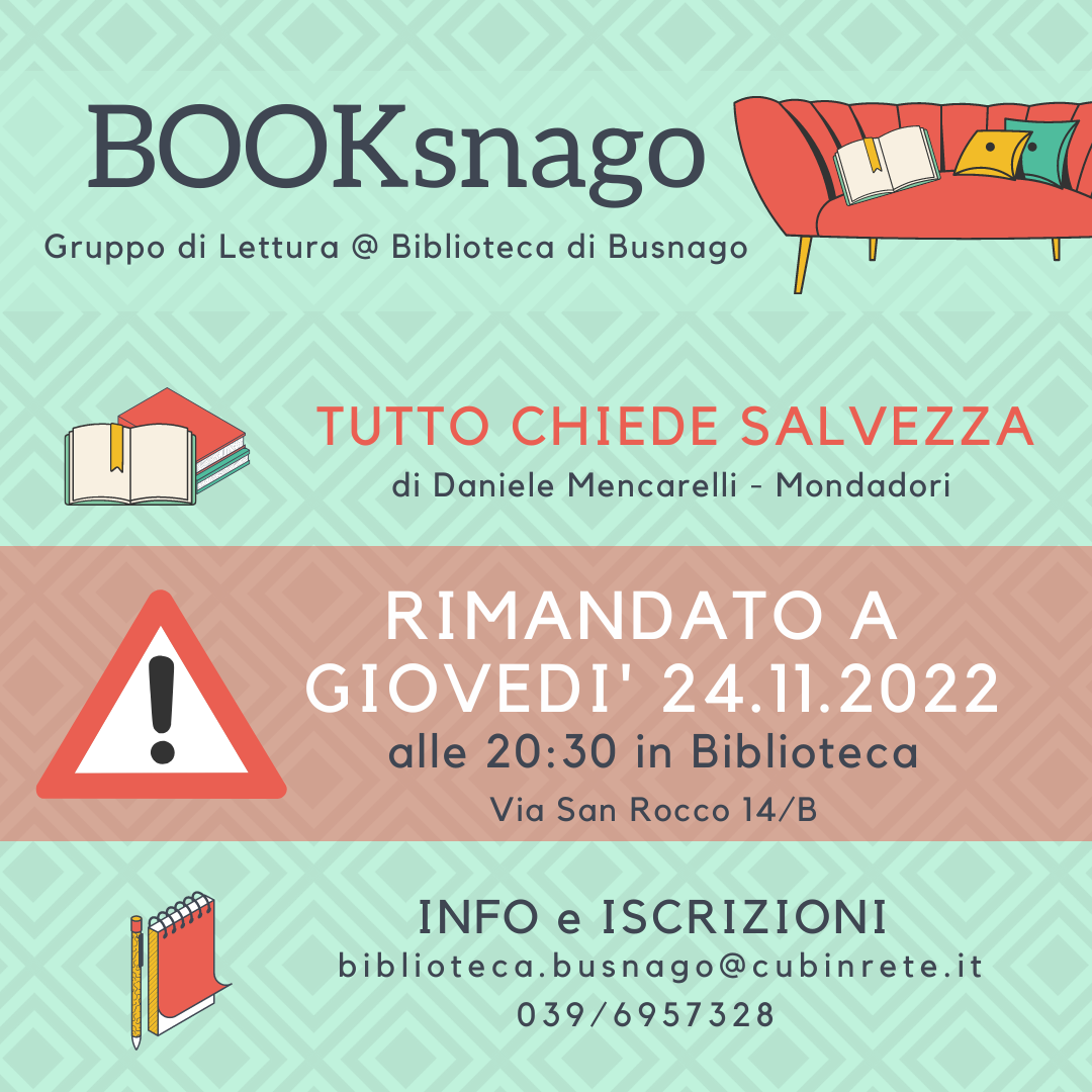 Primo libro per la nuova stagione di BOOKsnago