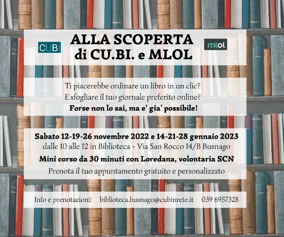 ALLA SCOPERTA DI CU.BI. e MLOL: i servizi online della Biblioteca